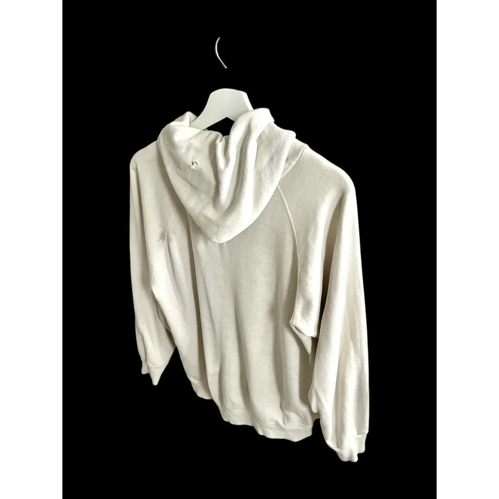 VelvaSheen Kentucky 70's Hoodie White Distressed Sz Medium Afterhoods Style - Picture 7 of 14